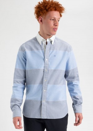 Ben Sherman Brighton Oxford Garment Dye Rugby Gömlek Mavi | 3460-AKZCS