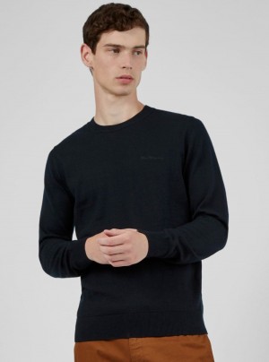 Ben Sherman Signature Crewneck Triko Siyah | 4781-BANPM