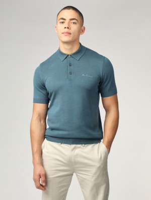 Ben Sherman Signature Short Sleeve Polo Triko Turkuaz | 0723-BFYGC