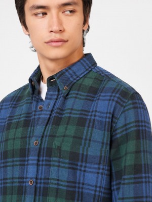 Ben Sherman Signature Tartan Check Gömlek Yeşil | 5230-OMJZQ