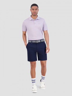 Ben Sherman Solid Air Pique Sports Fit Polo Gömlek Mor | 1482-YPUHV