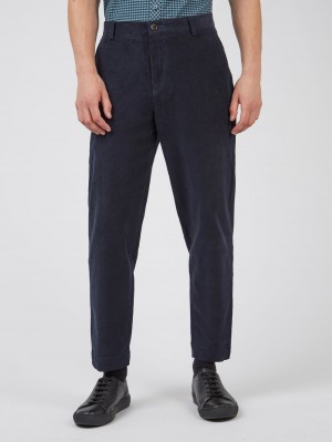 Ben Sherman Tapered Corduroy Pantolon Siyah | 0697-LVNJX