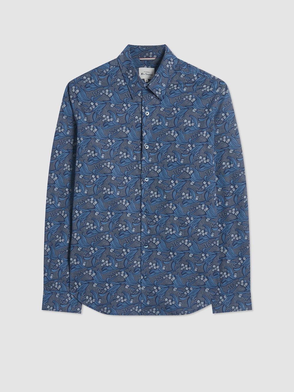 Ben Sherman Art Nouveau Floral Gömlek Lacivert | 5106-ODVHN