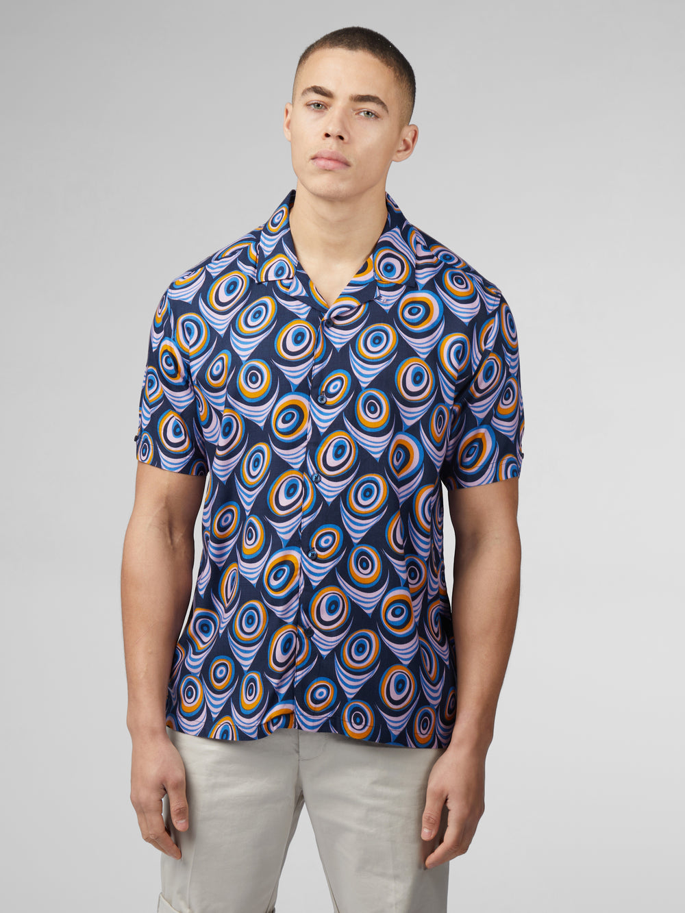 Ben Sherman B by Ben Sherman Psychedelic Print Gömlek Mor | 5609-ZUNFR