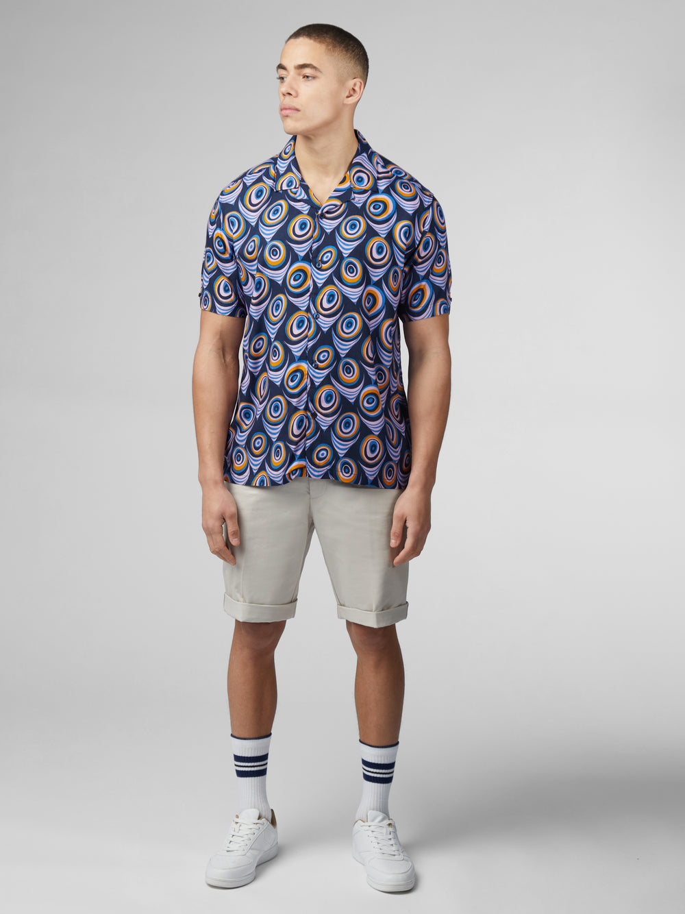 Ben Sherman B by Ben Sherman Psychedelic Print Gömlek Mor | 5609-ZUNFR