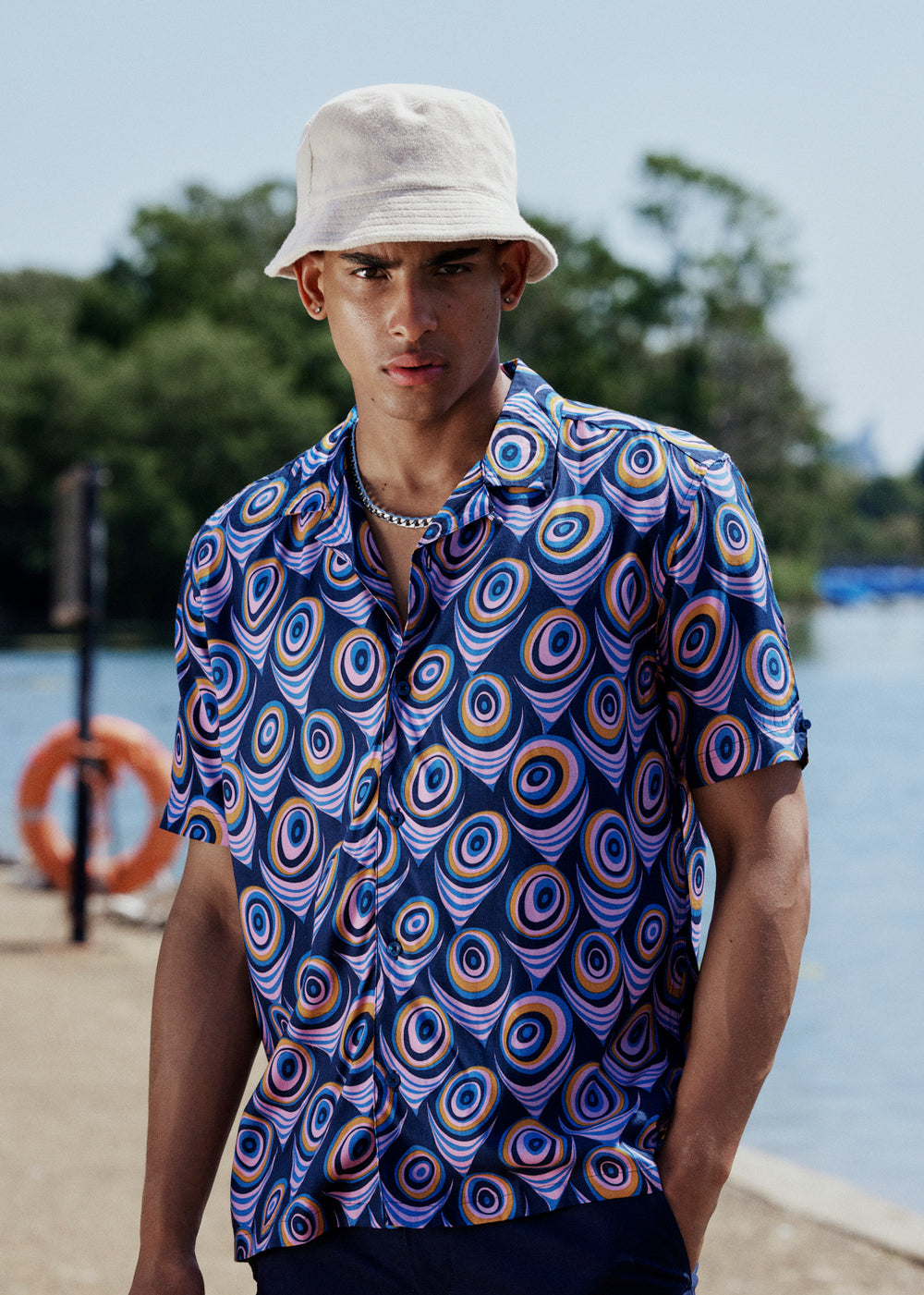 Ben Sherman B by Ben Sherman Psychedelic Print Gömlek Mor | 5609-ZUNFR