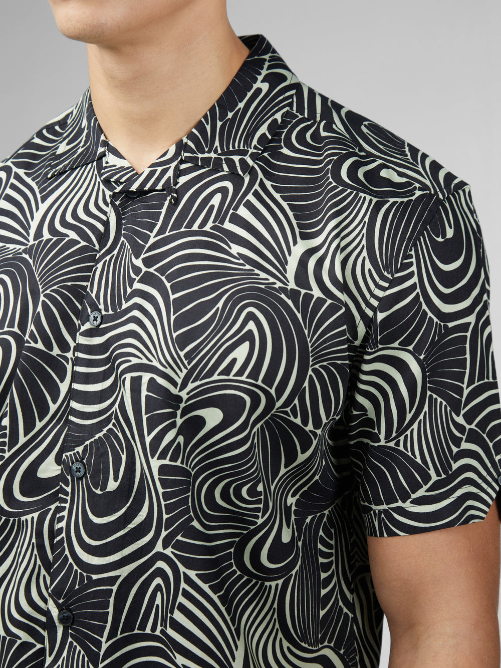 Ben Sherman B by Ben Sherman Psychedelic Swirl Print Gömlek Nane | 4829-ZLDJW