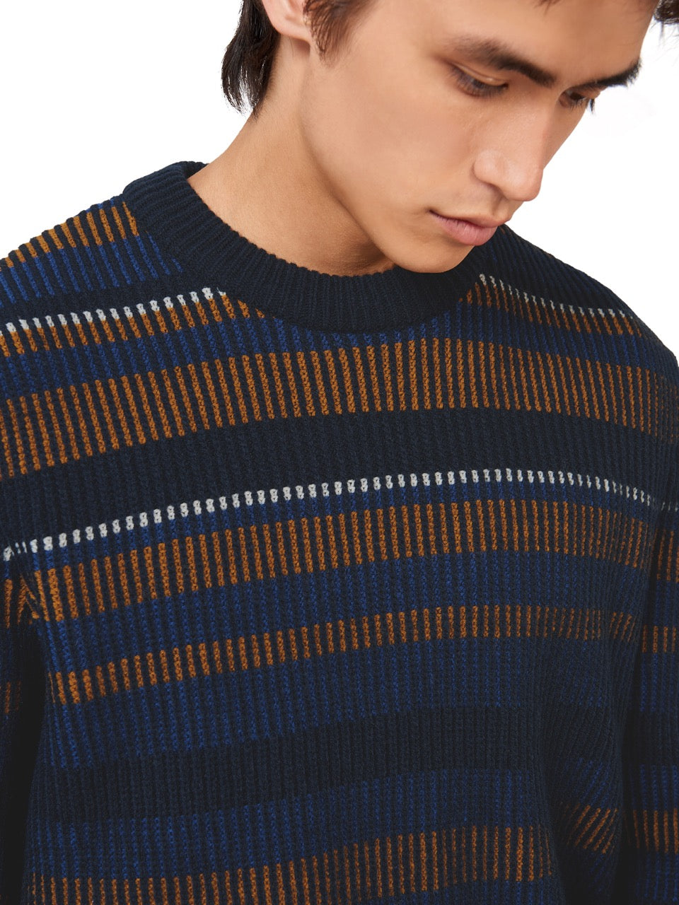 Ben Sherman B by Ben Sherman Stripe Triko Lacivert | 8347-JVCIN