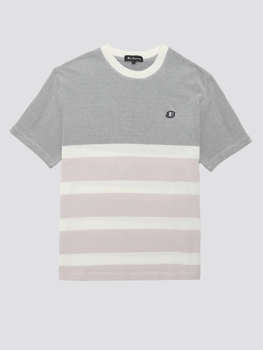 Ben Sherman B by Ben Sherman Textured Block Stripe Tişört Lacivert | 4517-SRKGO