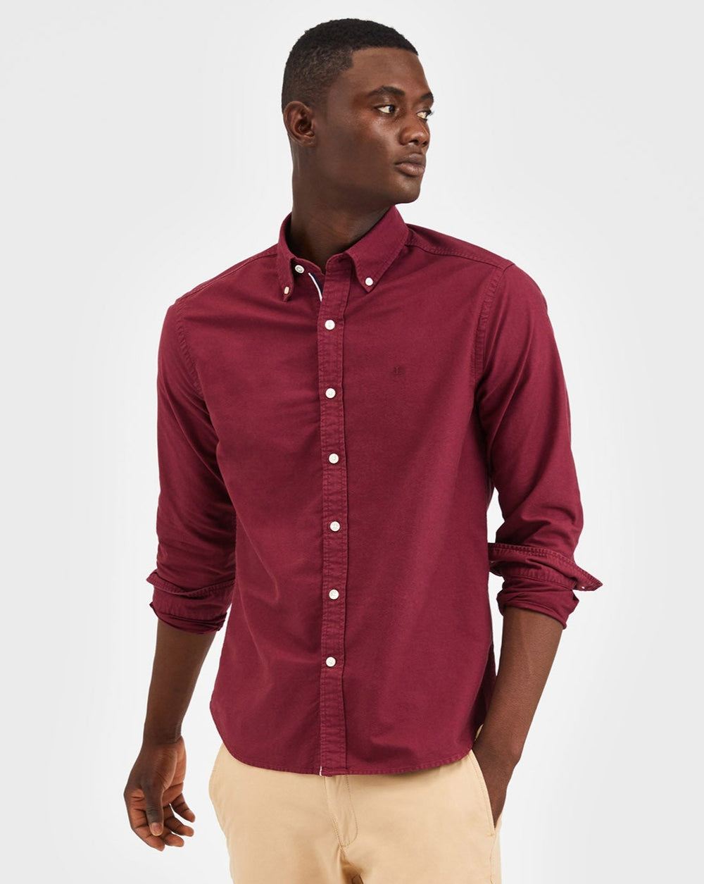 Ben Sherman Beatnik Oxford Garment Dye Gömlek Bordo | 7968-SFYDC