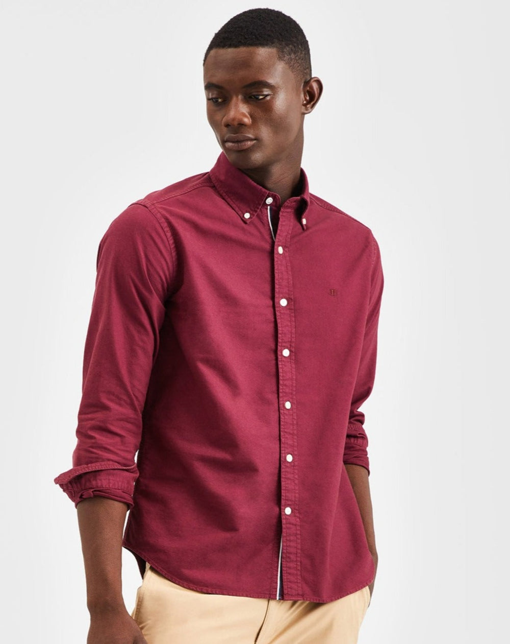 Ben Sherman Beatnik Oxford Garment Dye Gömlek Bordo | 7968-SFYDC