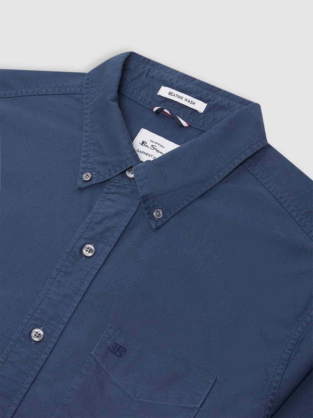 Ben Sherman Beatnik Oxford Garment Dye Gömlek Indigo | 1624-IQKZB