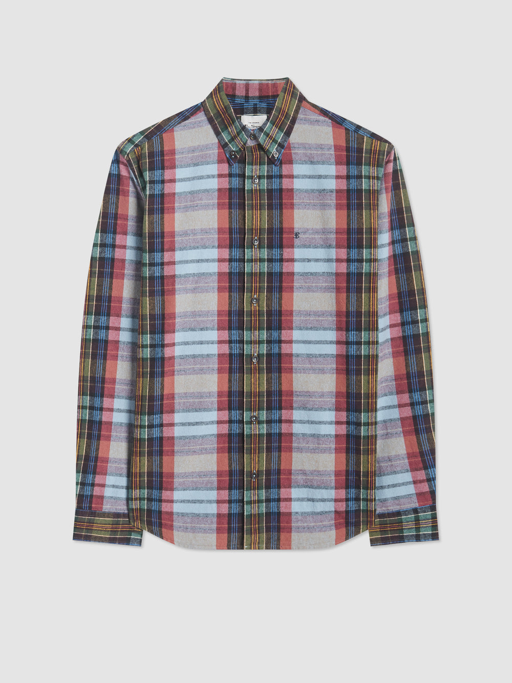 Ben Sherman Brushed Multicolour Check Oxford Gömlek Mavi | 8751-FBYUR