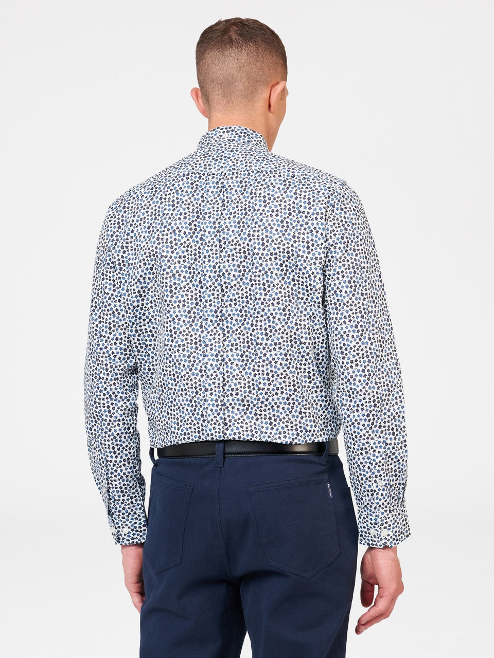 Ben Sherman Ditsy Floral Print Long Sleeve Gömlek Beyaz | 7834-XICJQ