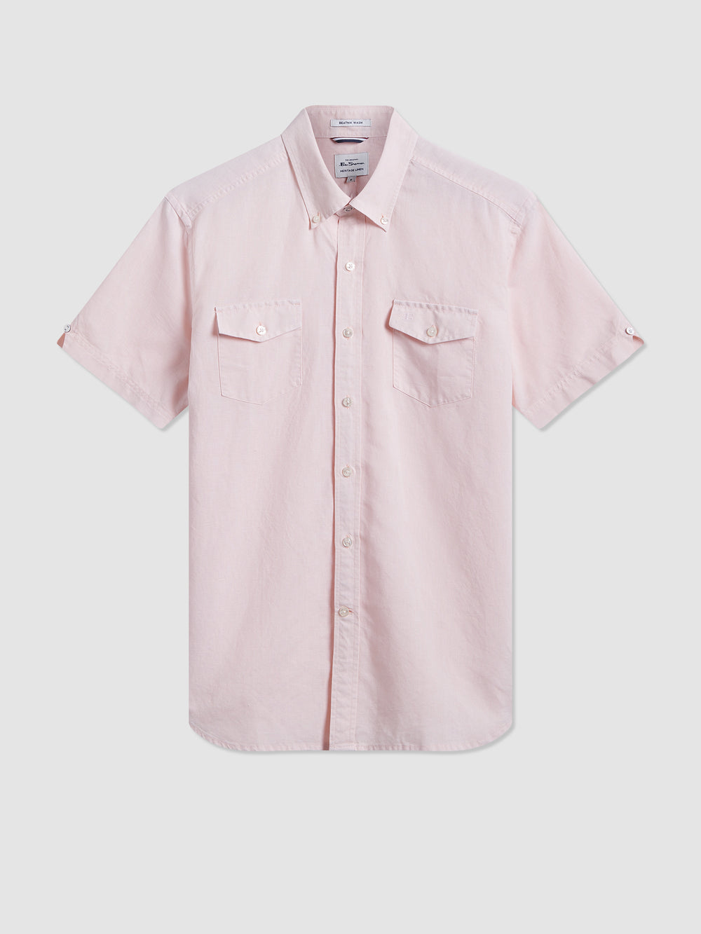 Ben Sherman Garment Dye Linen Gömlek Açık Pembe | 5982-XPSQM