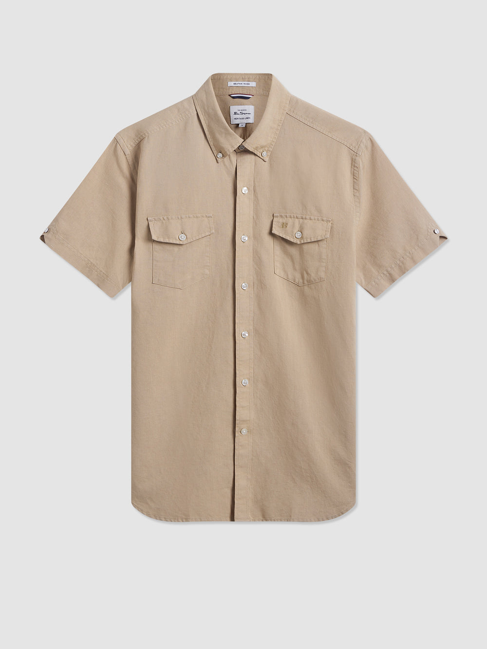 Ben Sherman Garment Dye Linen Gömlek Kahverengi | 6234-QFYXS