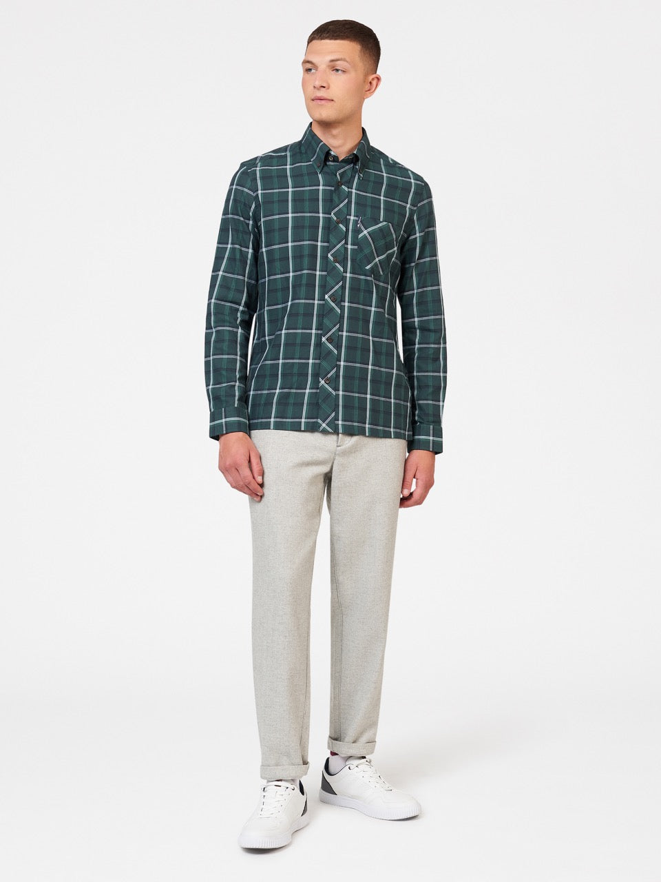 Ben Sherman Grid Check Gömlek Yeşil | 6719-LKRDX