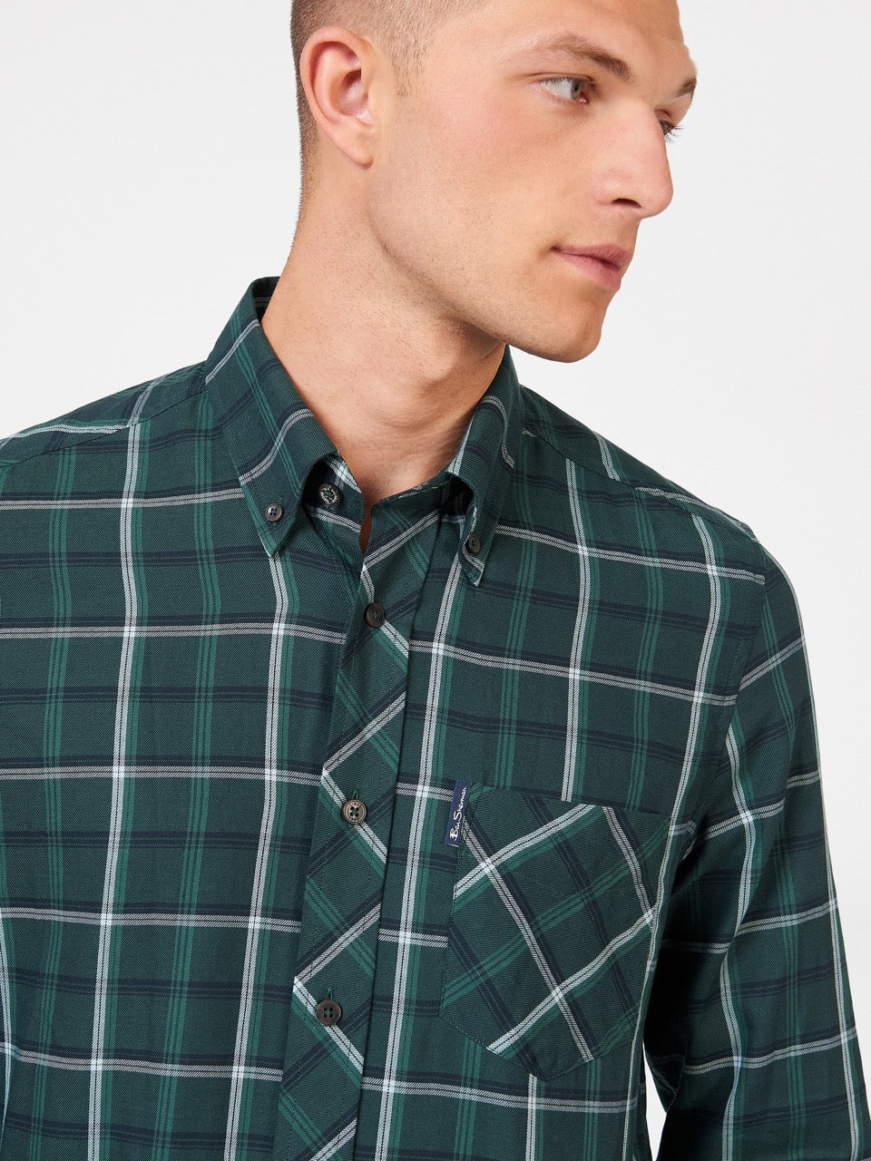 Ben Sherman Grid Check Gömlek Yeşil | 6719-LKRDX