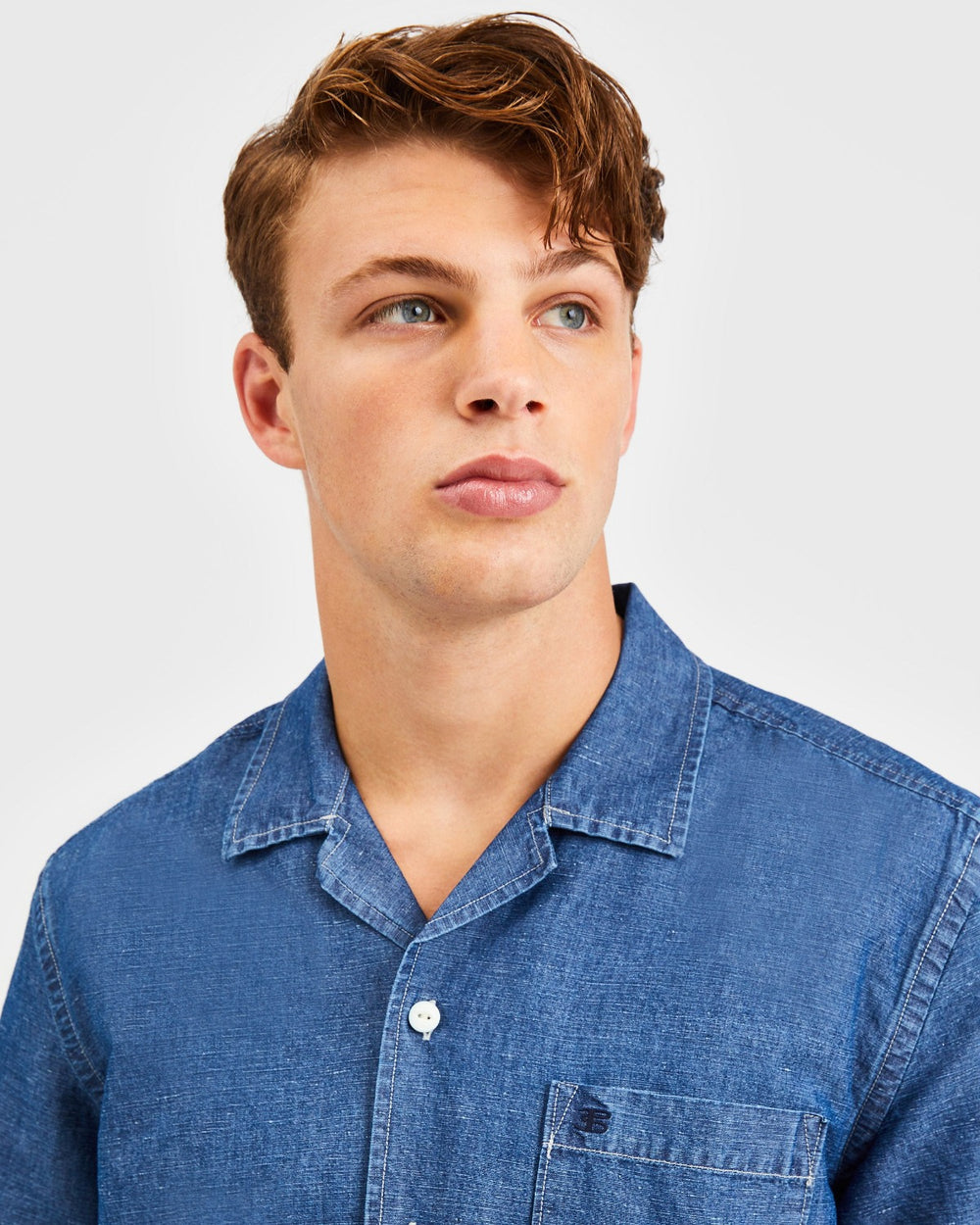 Ben Sherman Hastings Garment Dye Chambray Gömlek Indigo | 0531-MXHPW