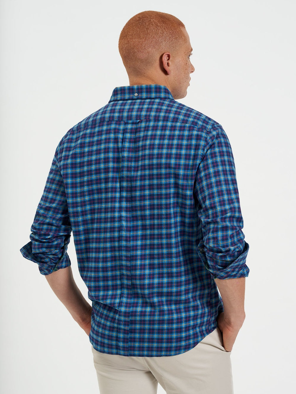 Ben Sherman House Tartan Twill Gömlek Lacivert | 5230-OMLIU