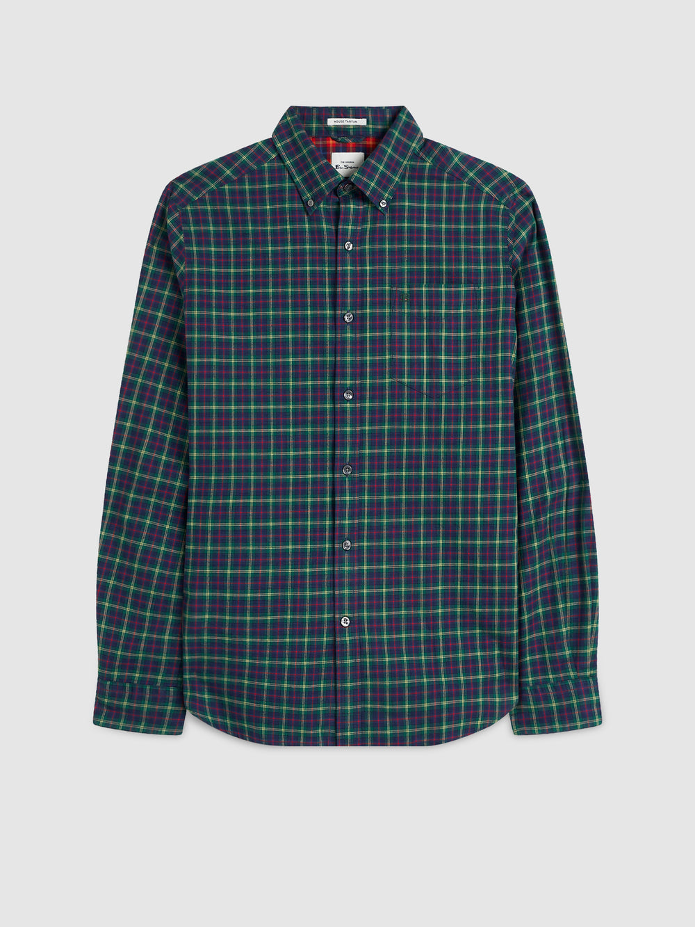 Ben Sherman House Tartan Twill Gömlek Yeşil | 0419-INODQ