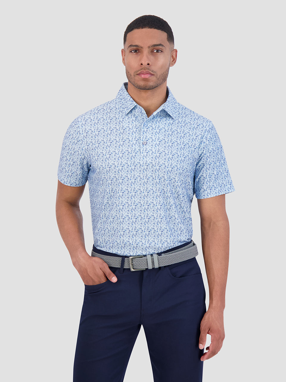 Ben Sherman Mini Guitar Tech Jersey Sports Fit Polo Gömlek Mavi | 3690-WASJP