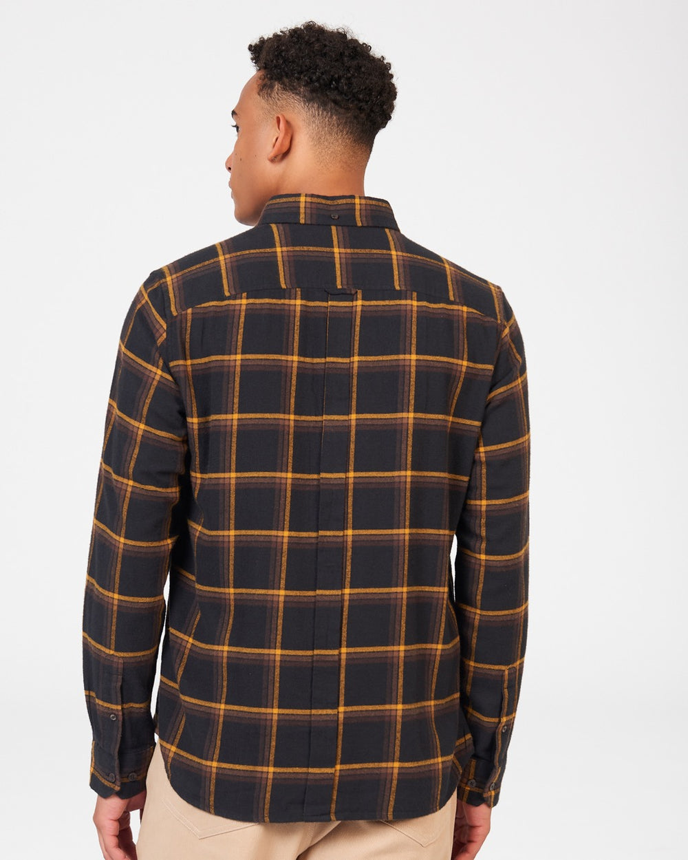 Ben Sherman Oversized Brushed Check Gömlek Siyah | 8751-VKDIA