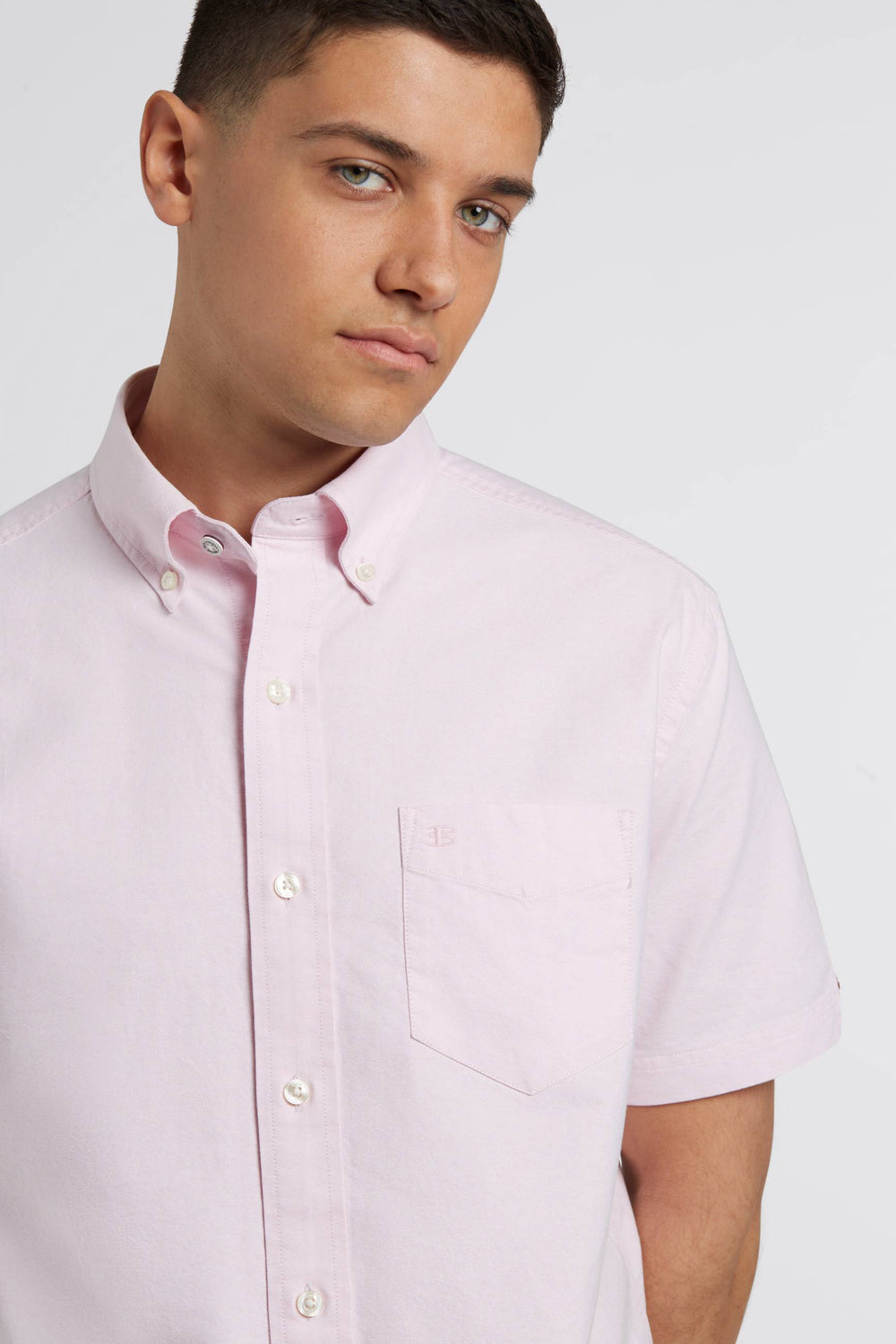 Ben Sherman Short Sleeve Brighton Oxford Organic Gömlek Pembe | 5364-PROYB