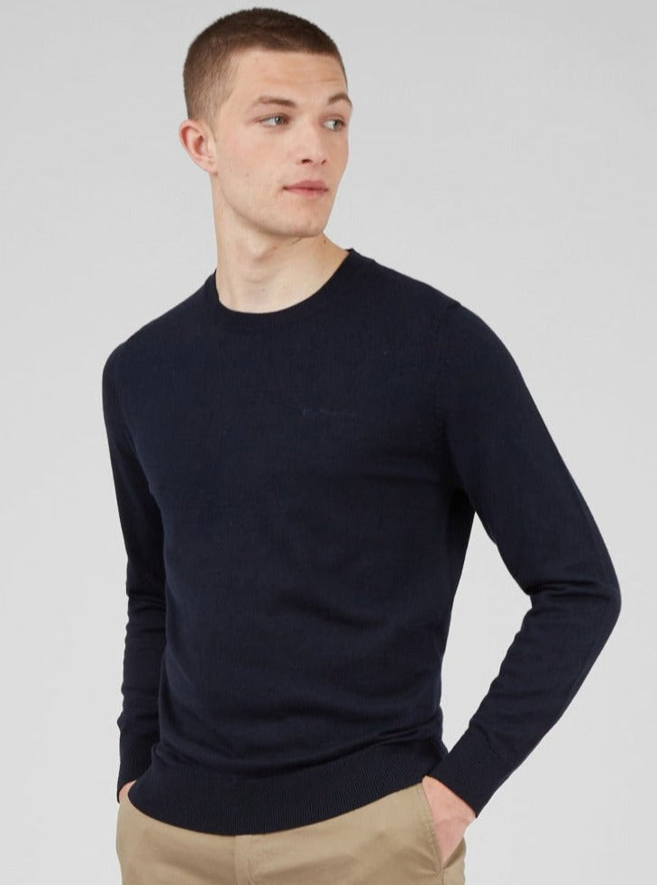 Ben Sherman Signature Crewneck Triko Lacivert | 0798-BRLSZ