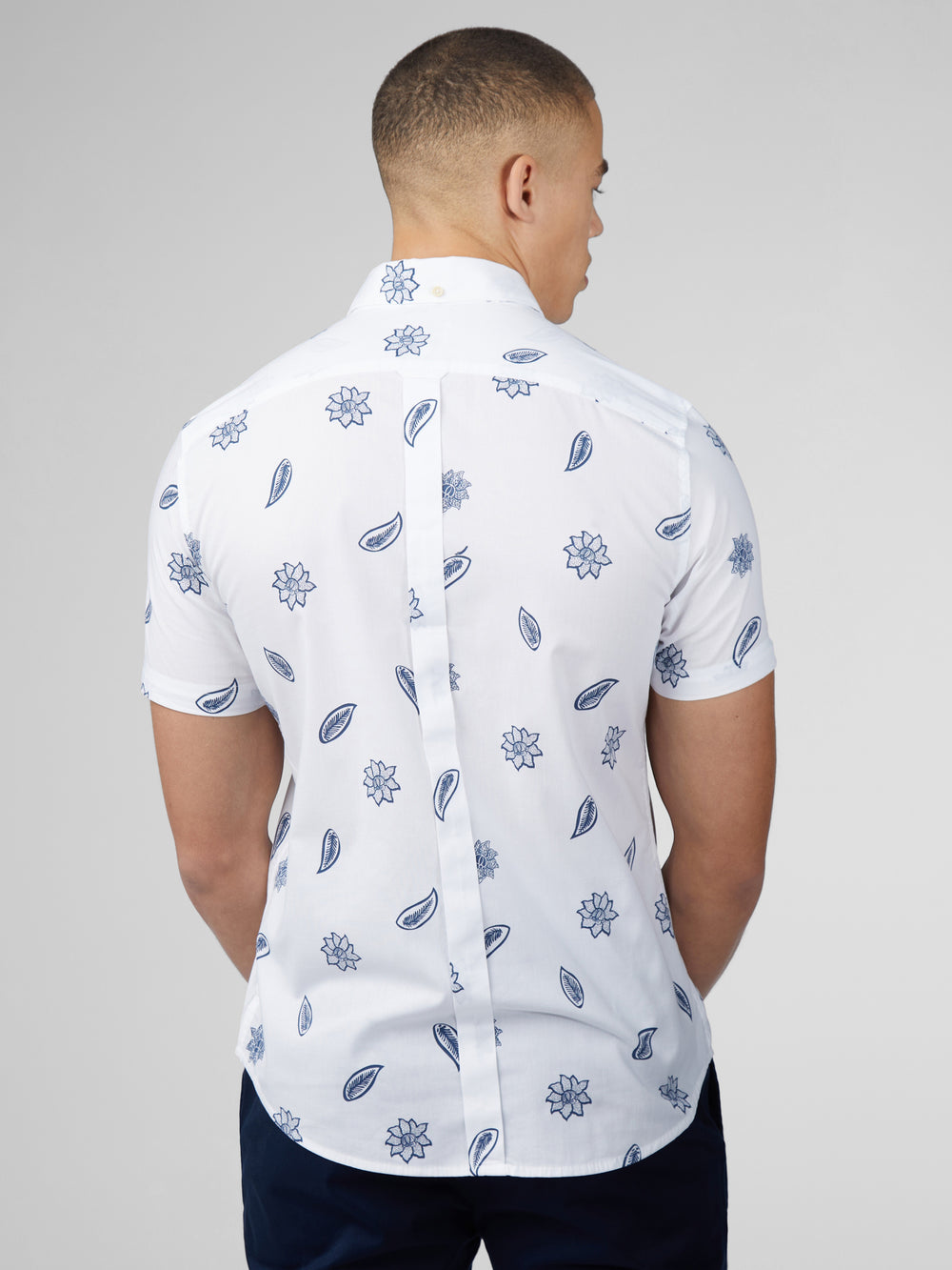 Ben Sherman Signature Floral Gömlek Beyaz | 6852-MVZWK