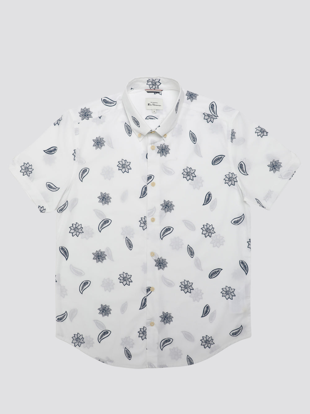 Ben Sherman Signature Floral Gömlek Beyaz | 6852-MVZWK