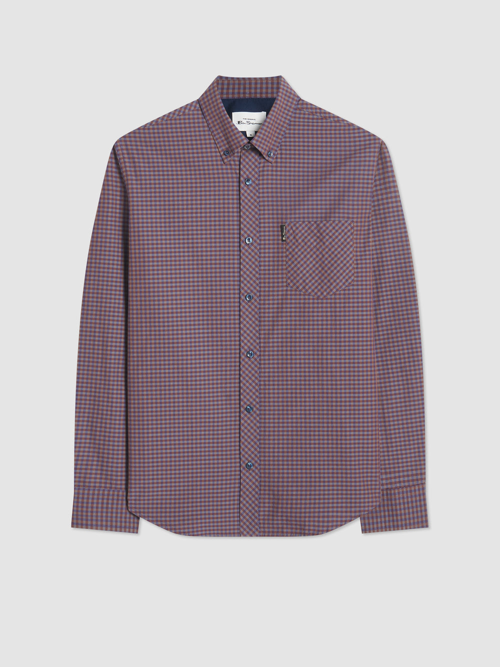 Ben Sherman Signature Gingham Long-Sleeve Gömlek Mor | 7298-CPQOG