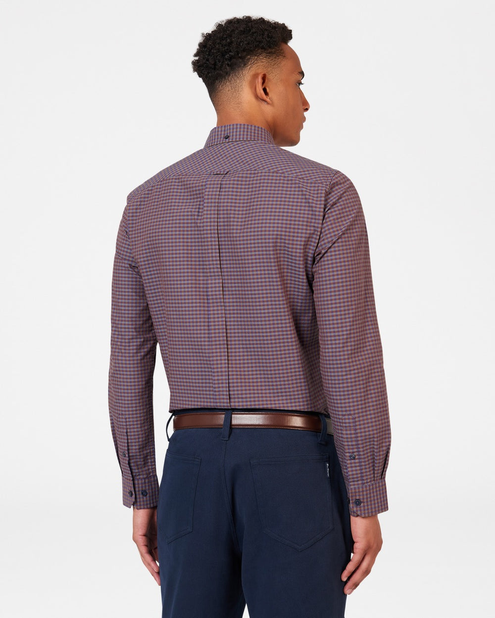 Ben Sherman Signature Gingham Long-Sleeve Gömlek Mor | 7298-CPQOG