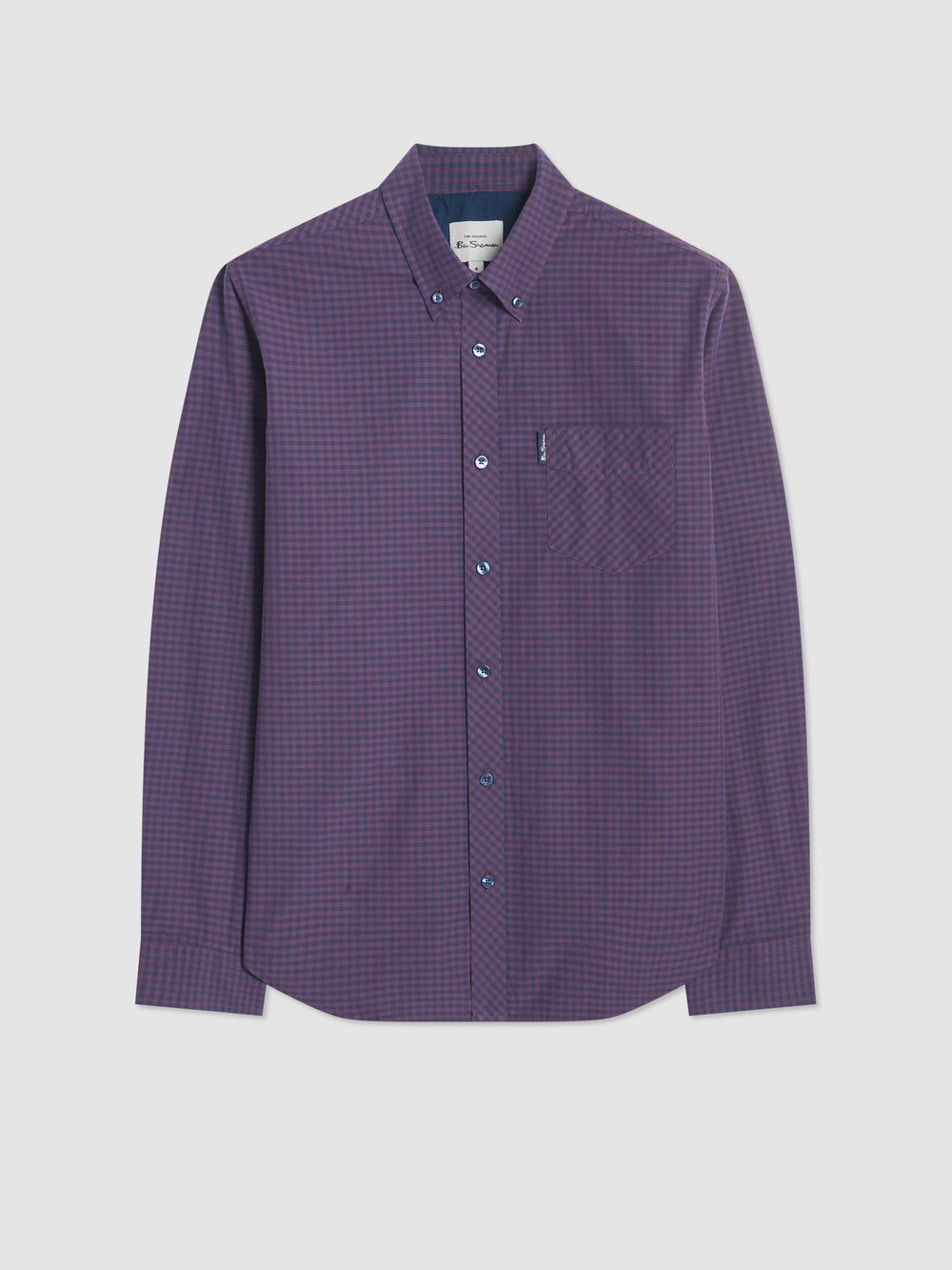 Ben Sherman Signature Gingham Long-Sleeve Gömlek Mor | 3542-KUCGE