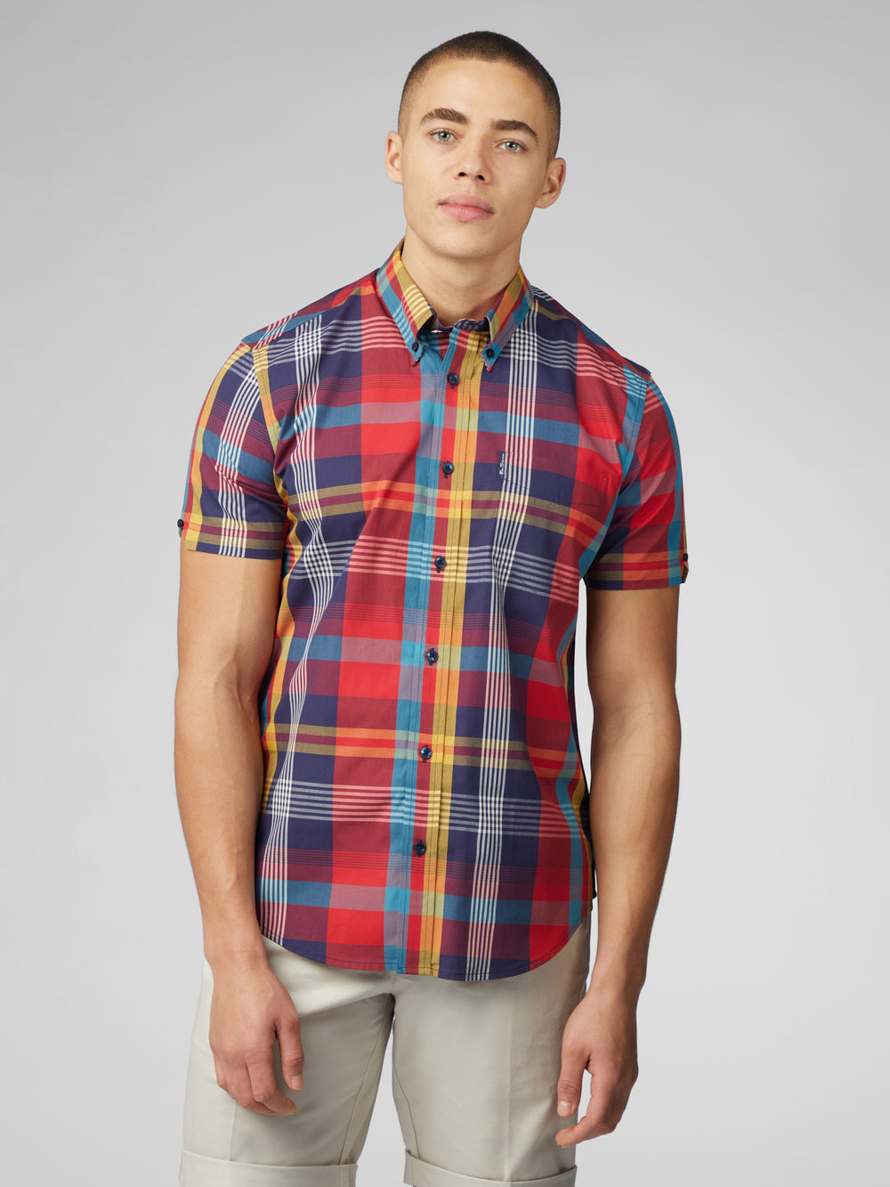 Ben Sherman Signature Large Madras Check Gömlek Kırmızı | 1826-MZNOU