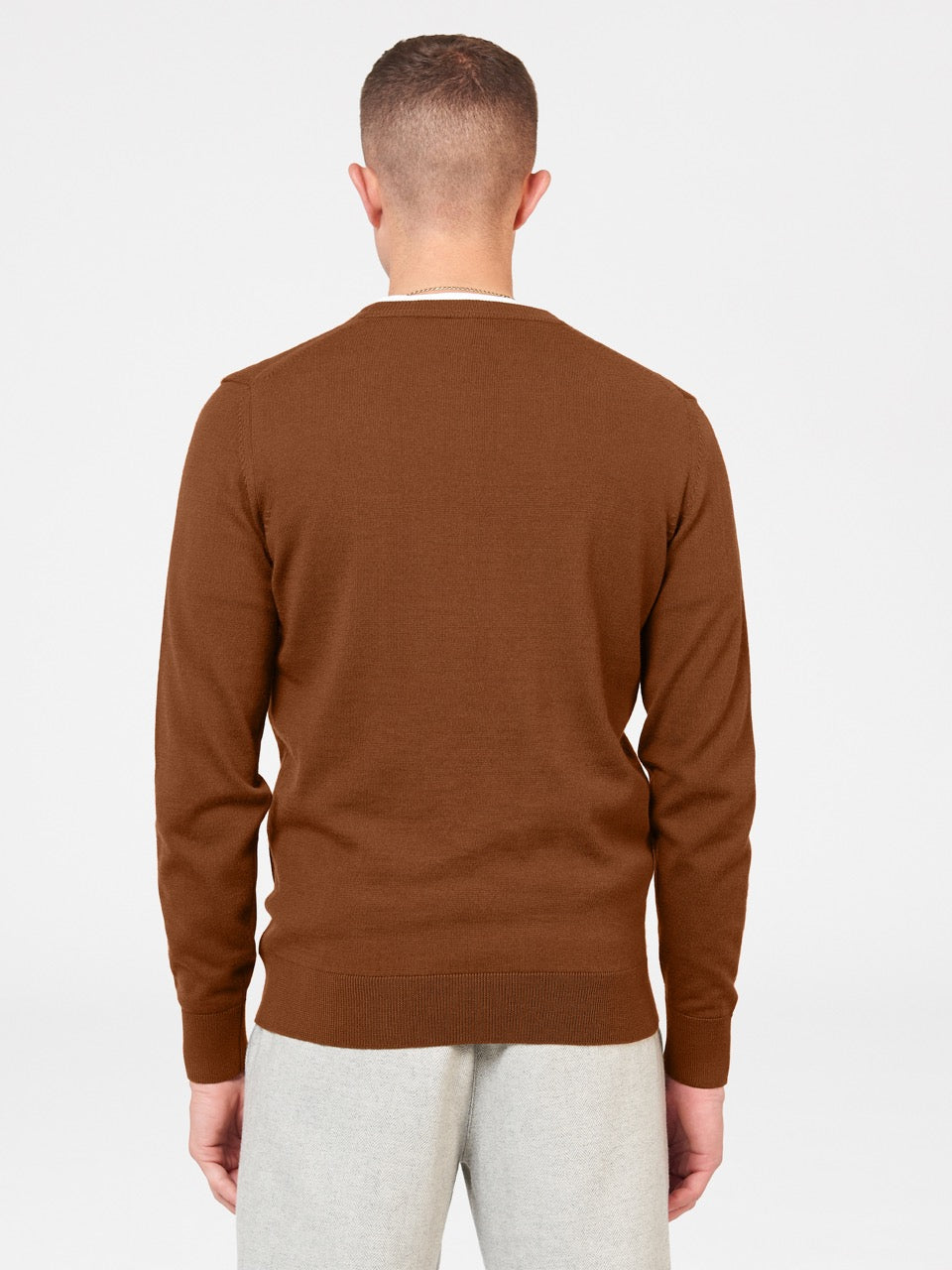 Ben Sherman Signature Merino Crewneck Triko Kahverengi | 6980-VFTZH