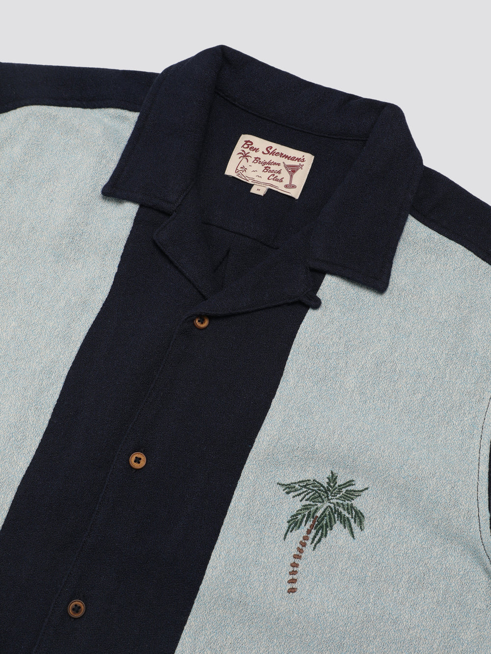 Ben Sherman Signature Recycled Boucle Resort Gömlek Lacivert | 3085-BDSTN