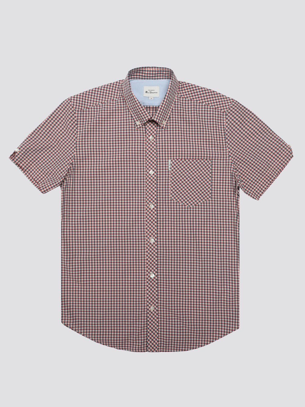 Ben Sherman Signature Short Sleeve Gingham Gömlek Kırmızı Beyaz | 3756-RMXGU