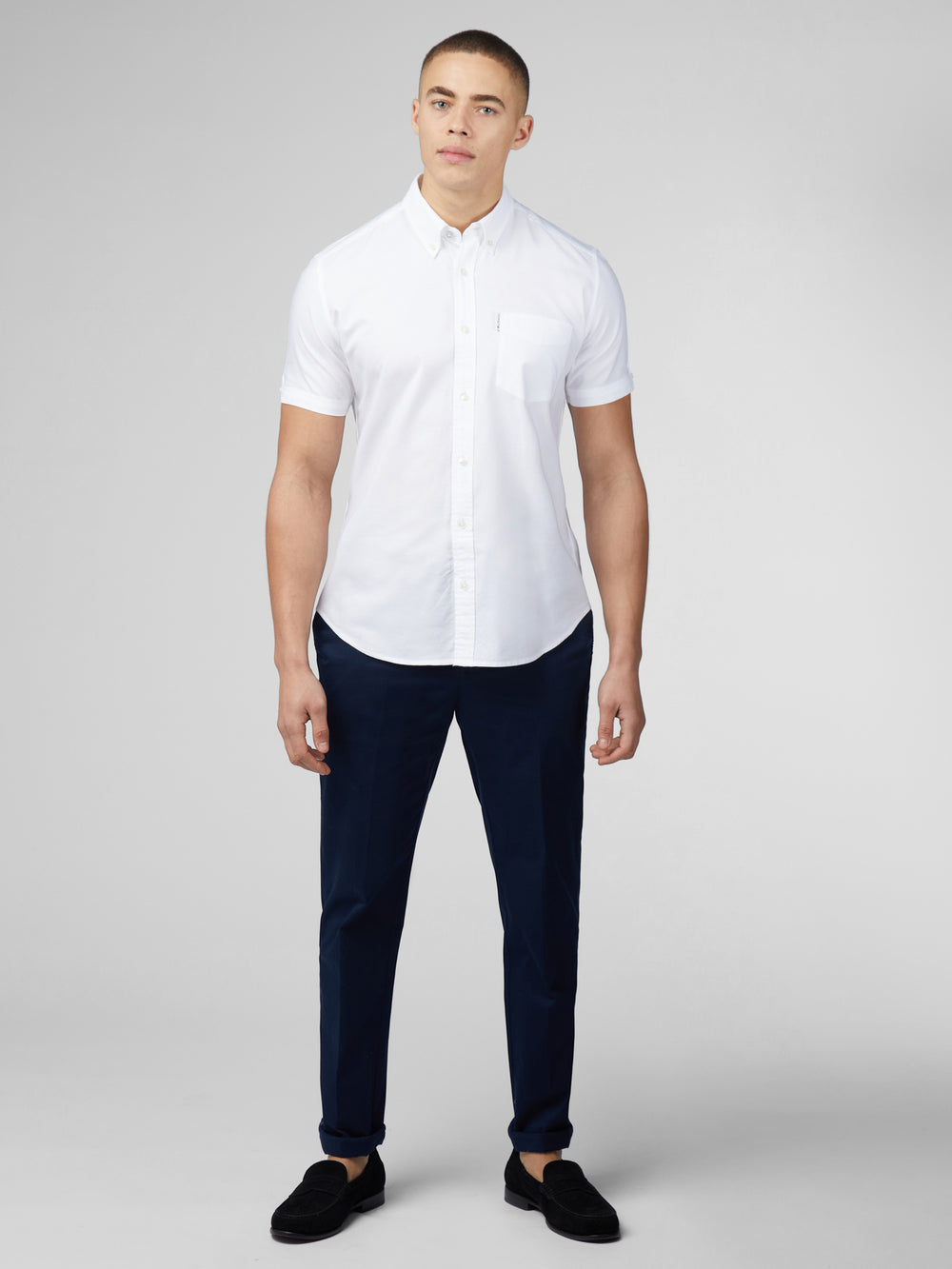 Ben Sherman Signature Short Sleeve Oxford Gömlek Beyaz | 9712-USJKZ