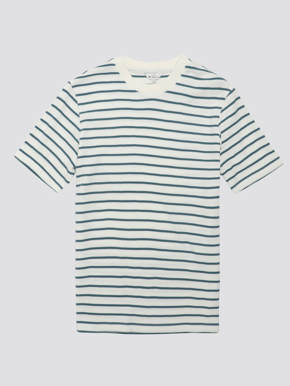 Ben Sherman Signature Waffle Stripe Tişört Beyaz | 5097-MXJBE