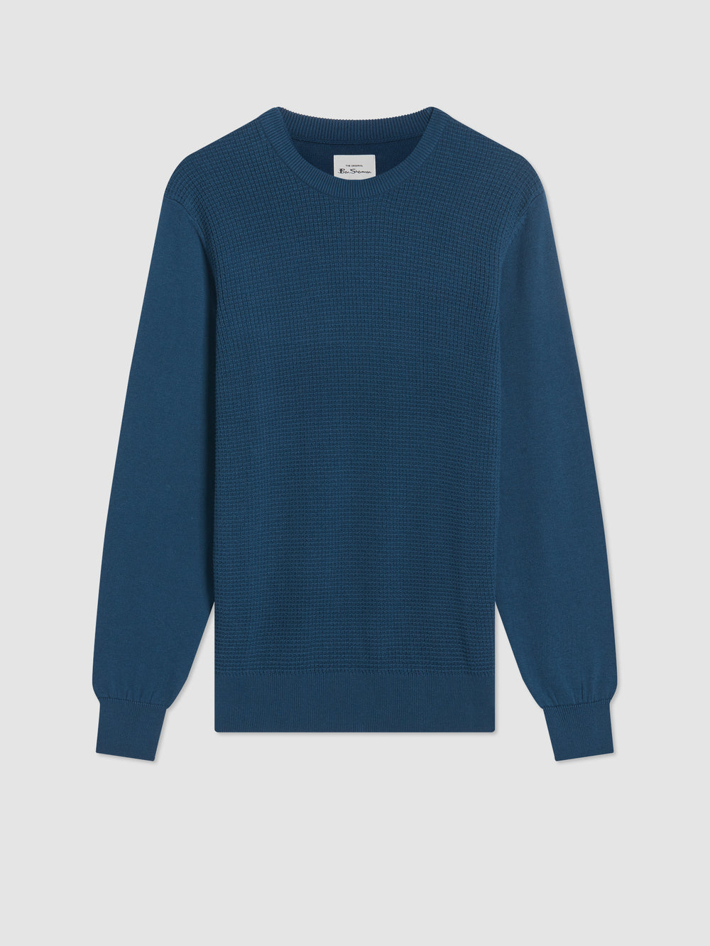 Ben Sherman Textured Crewneck Triko Indigo | 9547-ALVND