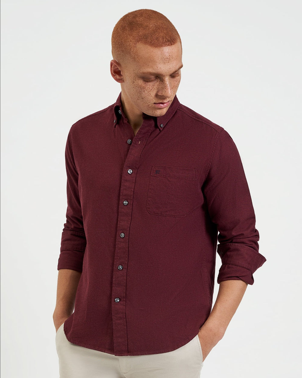 Ben Sherman Uniform Flannel Gömlek Bordo Lacivert Bej Rengi | 7683-AYFCD