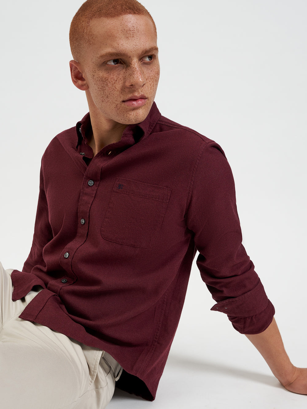 Ben Sherman Uniform Flannel Gömlek Bordo Lacivert Bej Rengi | 7683-AYFCD