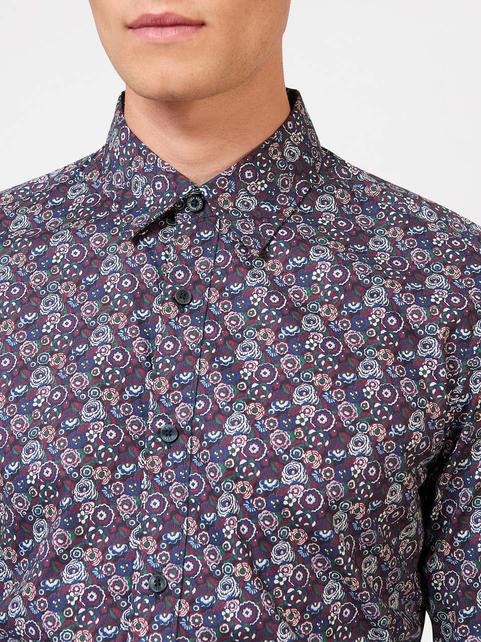 Ben Sherman Winter Floral Gömlek Mor | 2146-WZLBO